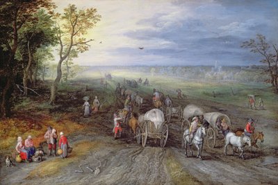 市場からの復活（銅に油彩） 作： Jan the Elder Brueghel